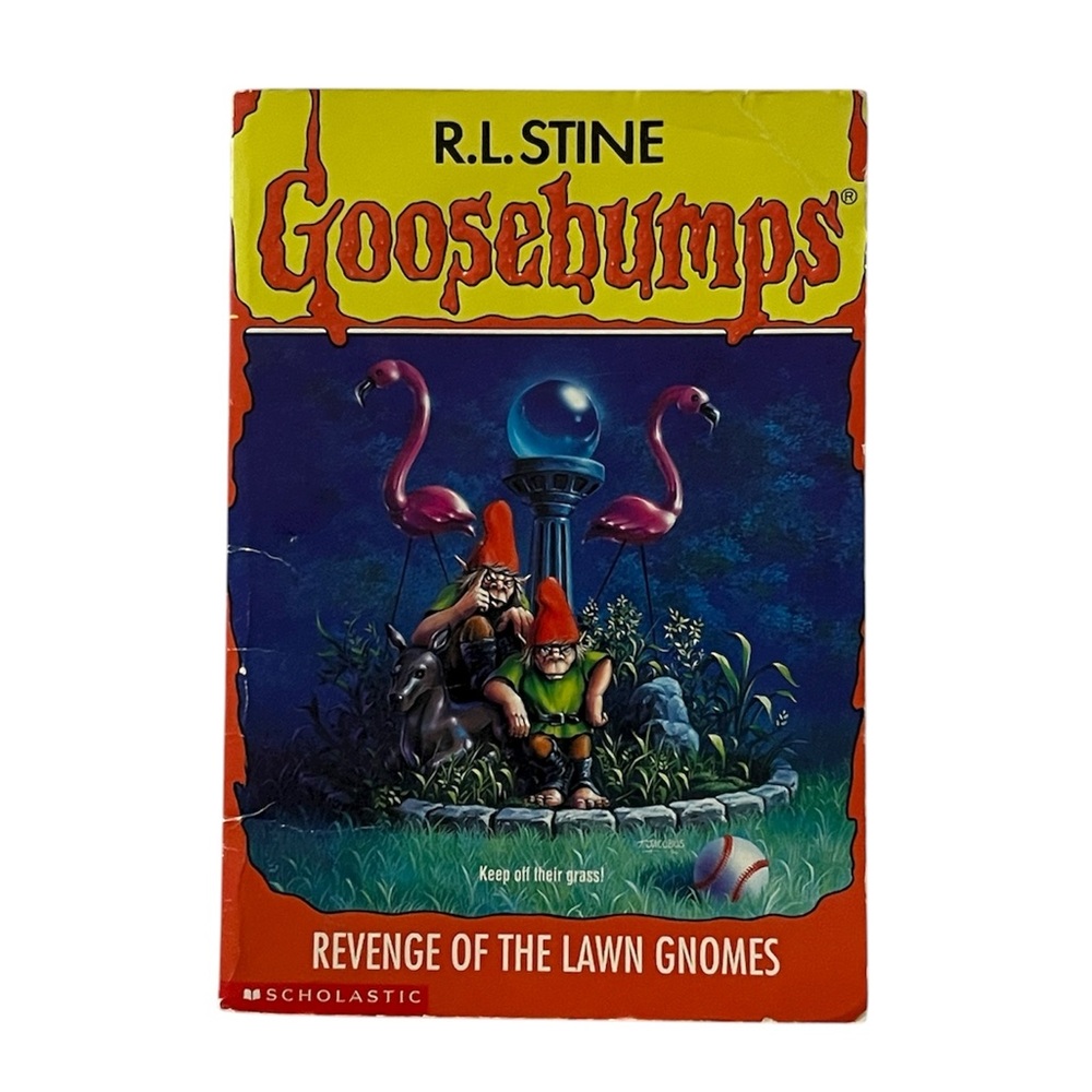 👻4/$20 RL STINE GOOSEBUMPS Revenge of the Lawn Gnomes Horror Book Novel Vintage